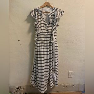 Apiece Apart striped long dress size 8